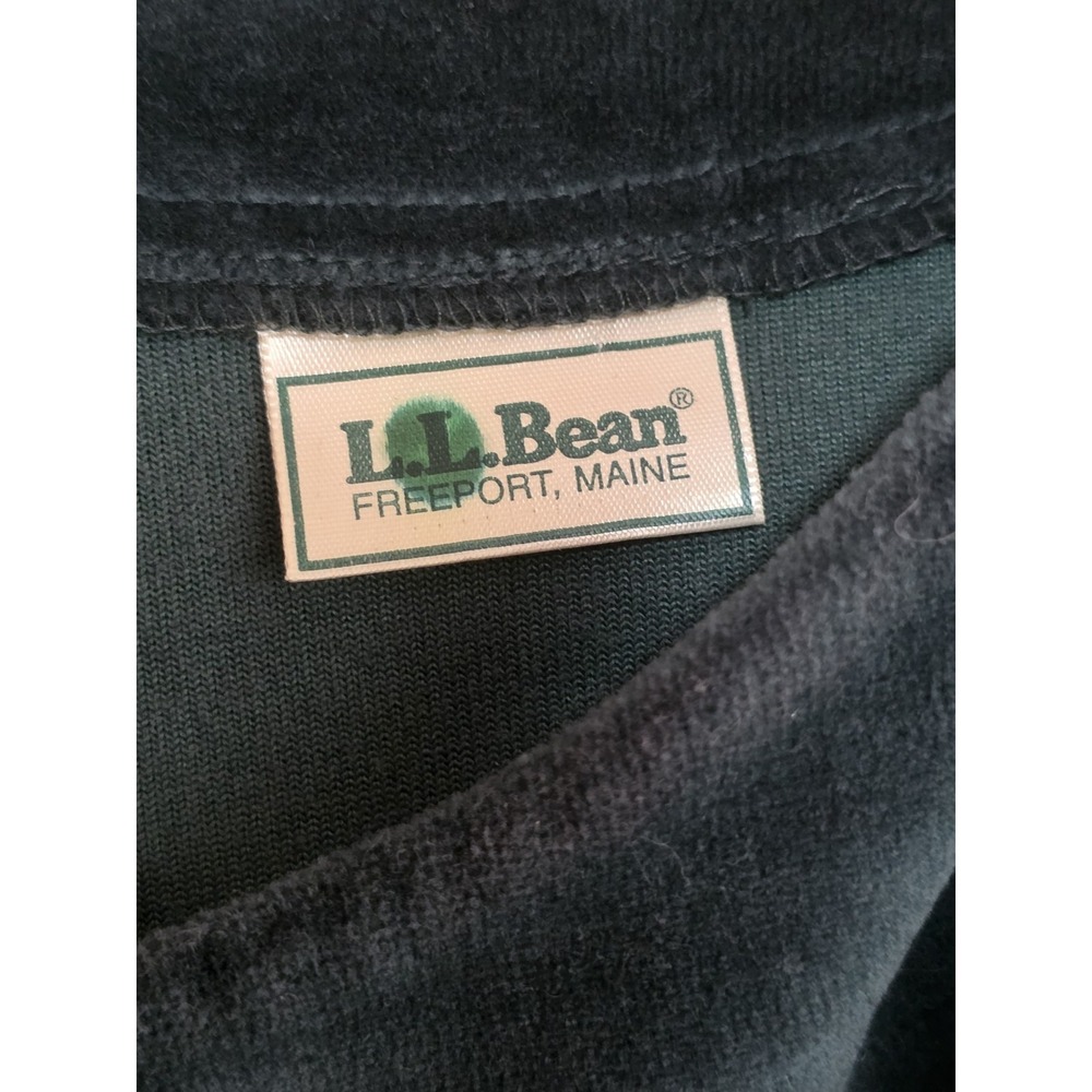 LL Bean vintage green velvet long-sleeve maxi dress estimate small - Picture 6 of 6